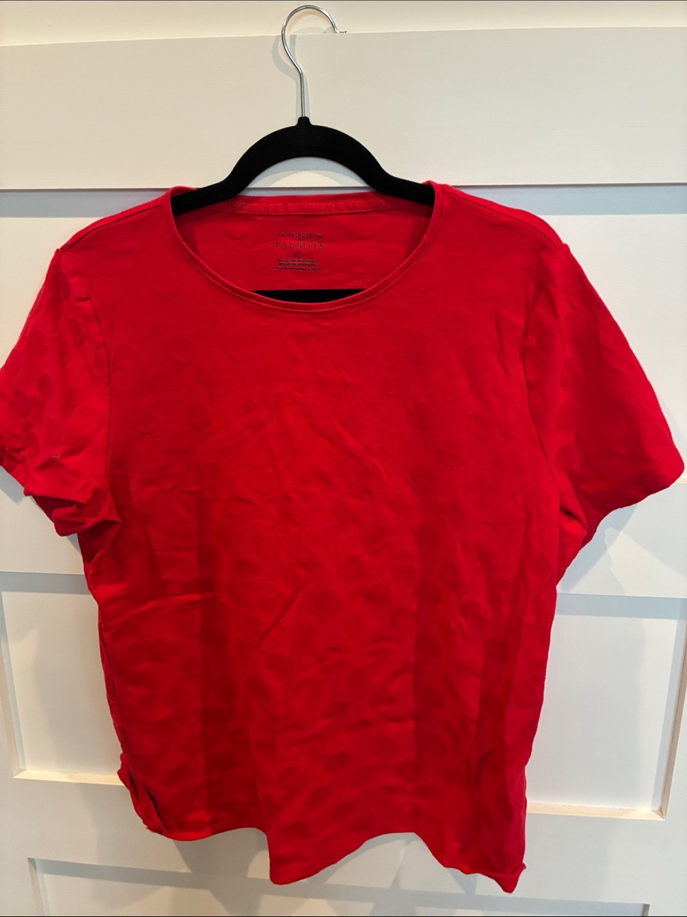 Talbots Red Short-Sleeve Crewneck Tee